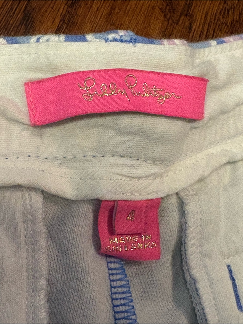 Lilly Pulitzer Pink & Blue Tropical Sea Print Shorts - Picture 2 of 5